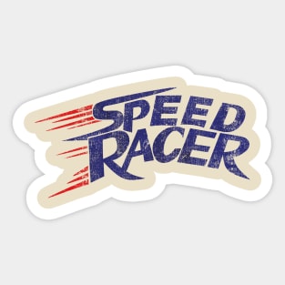 BLUE RETRO SPEED RACER 80S Sticker